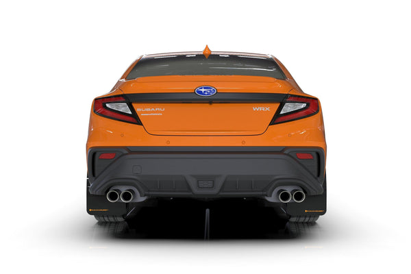 Rally Armor 2022 + Subaru WRX Black UR Mud Flap w/ Orange Logo - GUMOTORSPORT