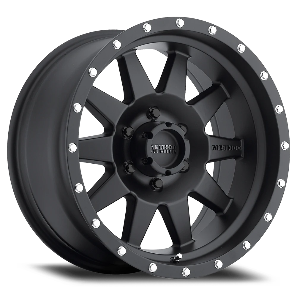 Method MR301 The Standard 16x7 0mm Offset 8x6.5 130.81mm CB Matte Black Wheel