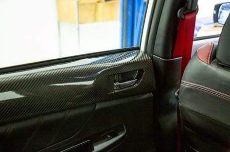 OLM LE Dry Carbon Rear Door Trim Upper Panels - Subaru WRX / STI 2015-2021 - GUMOTORSPORT