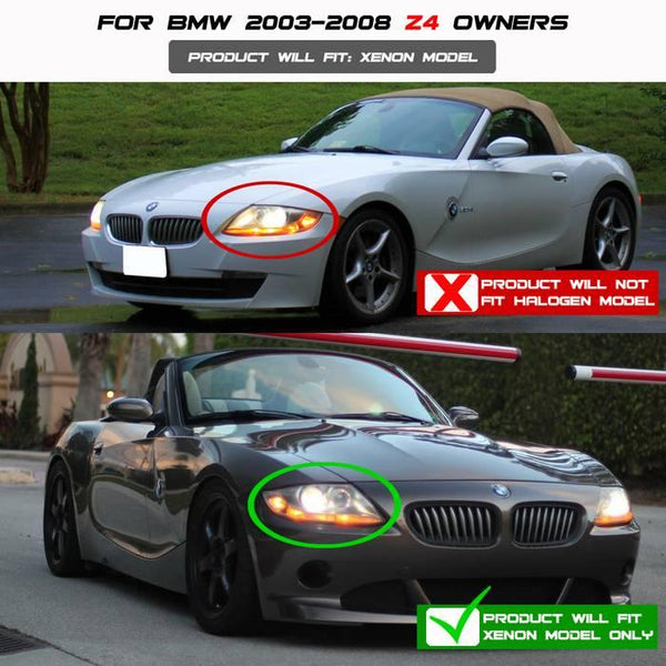 Spyder BMW Z4 2003 - 2008 Projector Headlights Xenon/HID Model Only - LED Halo Black PRO-YD-BMWZ403-HID-BK - GUMOTORSPORT