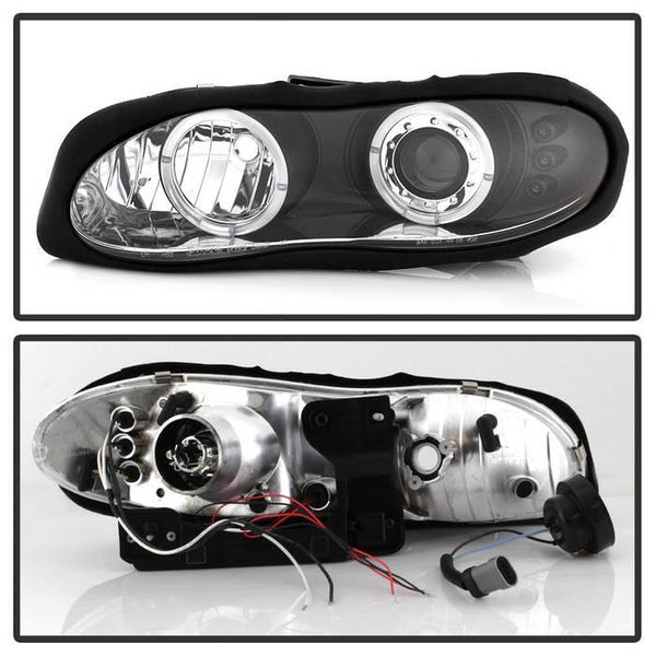 Spyder Chevy Camaro 1998 - 2002 Projector Headlights LED Halo LED Blk - Low H1 PRO-YD-CCAM98-HL-BK - GUMOTORSPORT