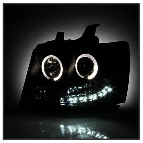 Spyder Chevy Suburban 1500 2007 -2014 Projector Headlights LED Halo LED Blk PRO-YD-CSUB07-HL-BK - GUMOTORSPORT
