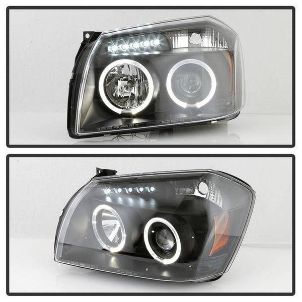 Spyder Dodge Magnum 2005 - 2007 Projector Headlights LED Halo LED Blk (Not Included) PRO-YD-DMAG05-LED-BK - GUMOTORSPORT