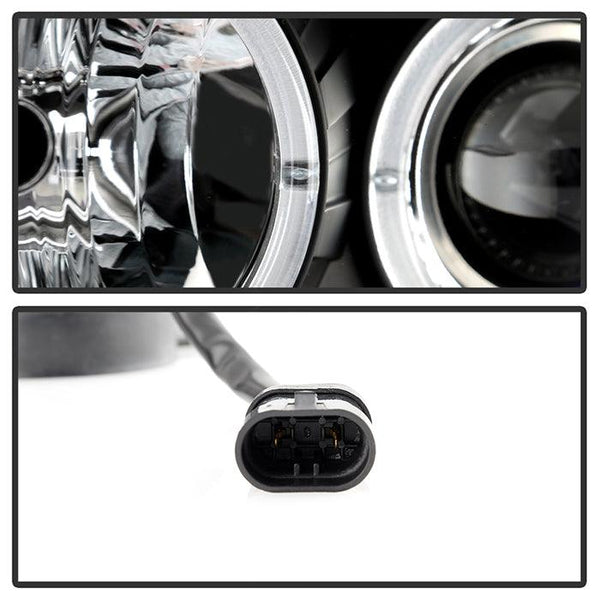 Spyder Jeep Grand Cherokee 1999 - 2004  Projector Headlights LED Halo LED Blk - PRO-YD-JGC99-HL-BK - GUMOTORSPORT