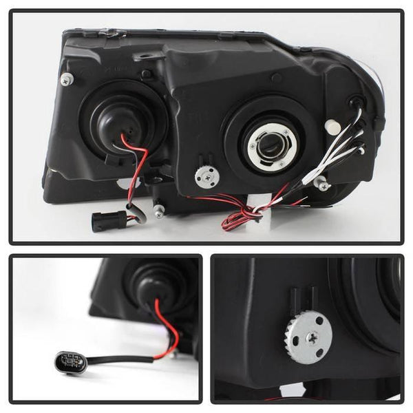 Spyder Jeep Grand Cherokee 1999 - 2004 Projector Headlights LED Halo LED Chrm - PRO-YD-JGC99-HL-C - GUMOTORSPORT