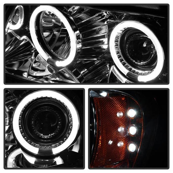 Spyder Jeep Grand Cherokee 1999 - 2004 Projector Headlights LED Halo LED Chrm - PRO-YD-JGC99-HL-C - GUMOTORSPORT
