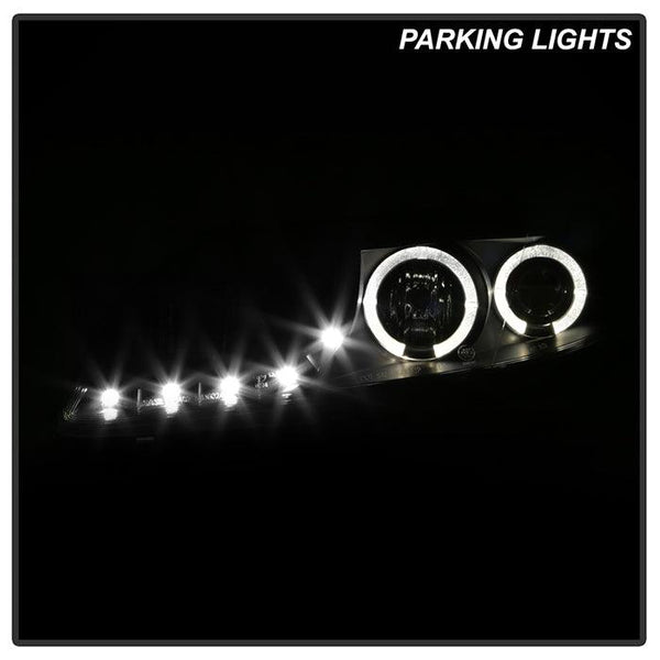 Spyder Mazda 6 2003 - 2005 With Fog Lights Projector Headlights LED Halo DRL Blk PRO-YD-M603-FOG-DRL-BK - GUMOTORSPORT