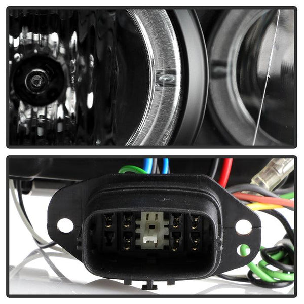 Spyder Mazda 6 2003 - 2005 With Fog Lights Projector Headlights LED Halo DRL Blk PRO-YD-M603-FOG-DRL-BK - GUMOTORSPORT