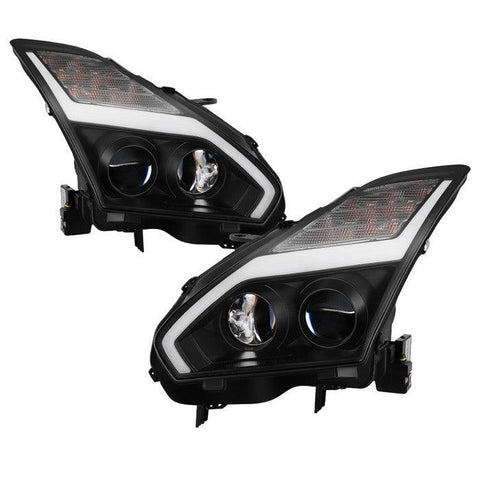 Spyder Nissan GTR R35 2009 - 2014 - Projector Headlights - DRL LED - Black - GUMOTORSPORT
