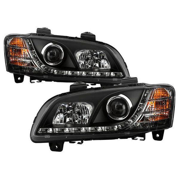 Spyder Pontiac G8 2008 - 2009 Projector Headlights DRL Black High H1 Low H7 PRO-YD-PG808-DRL-BK - GUMOTORSPORT