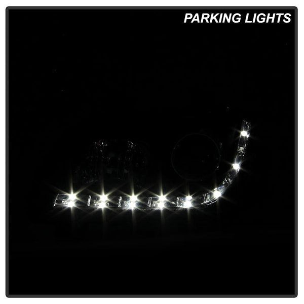 Spyder Pontiac G8 2008 - 2009 Projector Headlights DRL Black High H1 Low H7 PRO-YD-PG808-DRL-BK - GUMOTORSPORT