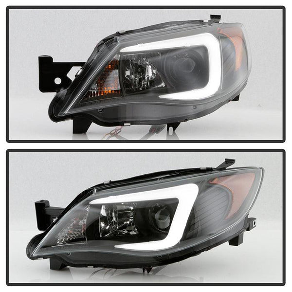 Spyder Subaru WRX 2008 - 2014 Projector Headlights - HID Model Only - Black PRO-YD-SWRX08-HID-LBDRL-BK - GUMOTORSPORT
