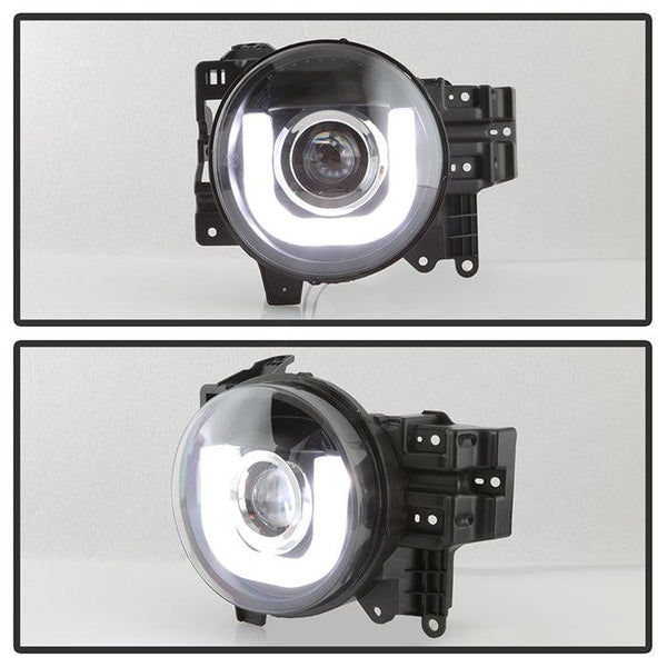 Spyder Toyota FJ Cruiser 2007 - 2014 Projector Halogen Model- 3D DRL LED Blk PRO-YD-TFJ07-3DDRL-BK - GUMOTORSPORT