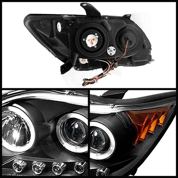 Spyder Scion TC 2005 - 2007 Projector Headlights LED Halo -Replaceable LEDs Blk PRO-YD-TTC04-HL-AM-BK - GUMOTORSPORT