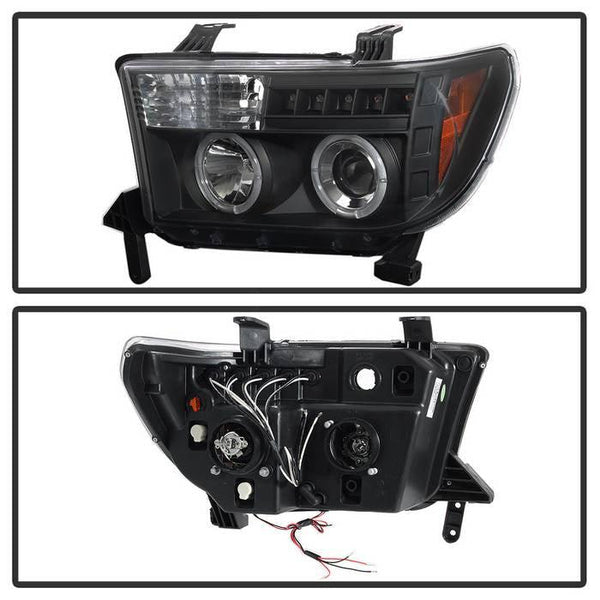 Spyder Toyota Tundra 2007 - 2013  Projector Headlights LED Halo LED Blk PRO-YD-TTU07-HL-BK - GUMOTORSPORT