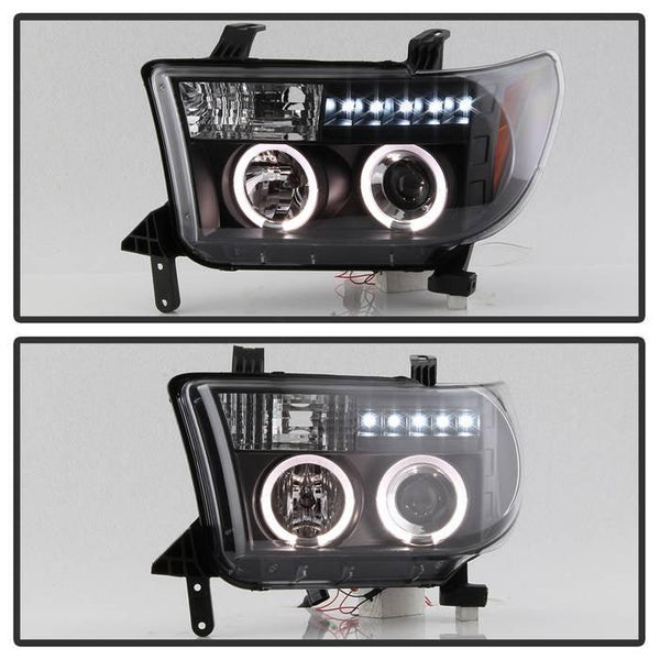Spyder Toyota Tundra 2007 - 2013  Projector Headlights LED Halo LED Blk PRO-YD-TTU07-HL-BK - GUMOTORSPORT