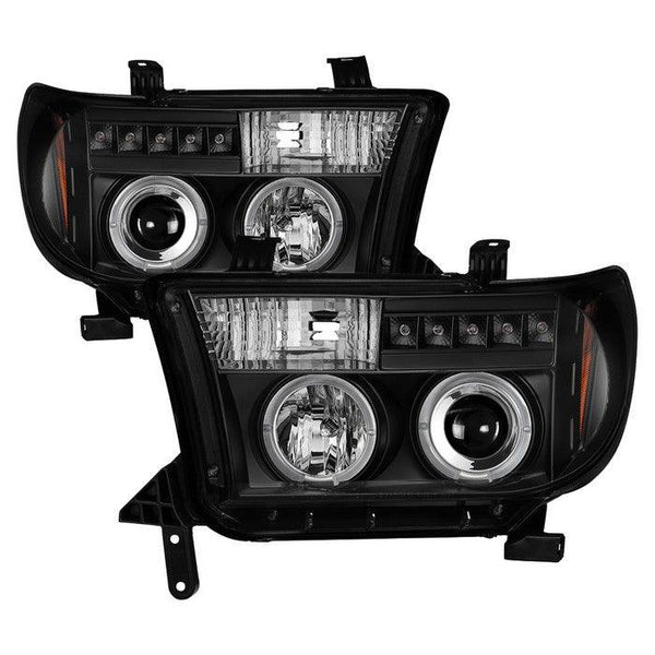 Spyder Toyota Tundra 2007 - 2013  Projector Headlights LED Halo LED Blk PRO-YD-TTU07-HL-BK - GUMOTORSPORT