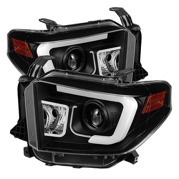 Spyder Toyota Tundra 2014-2016 Projector Headlights Light Bar DRL Black PRO-YD-TTU14-DRL-BK - GUMOTORSPORT