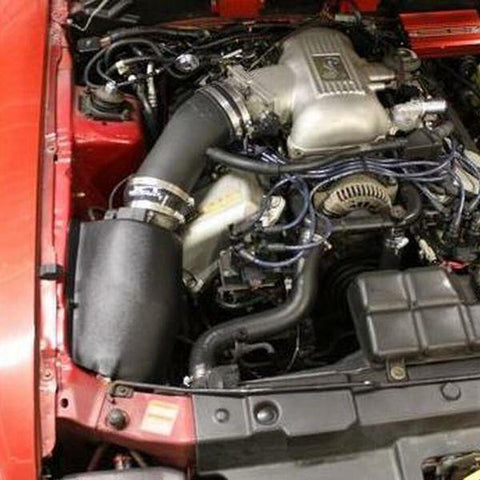 JLT 96-98 Ford Mustang SVT Cobra Black Textured Ram Air Intake Kit w/Red Filter - GUMOTORSPORT