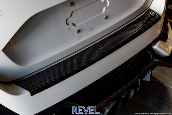 Revel GT Dry Carbon Rear Bumper Applique 17-21 Honda Civic Type-R & Hatchback - 1 Piece - GUMOTORSPORT