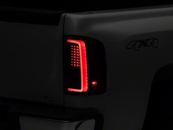 Raxiom 2007 - 2013 Chevy Silverado 1500 G2 LED Tail Lights- Black Housing (Clear Lens)