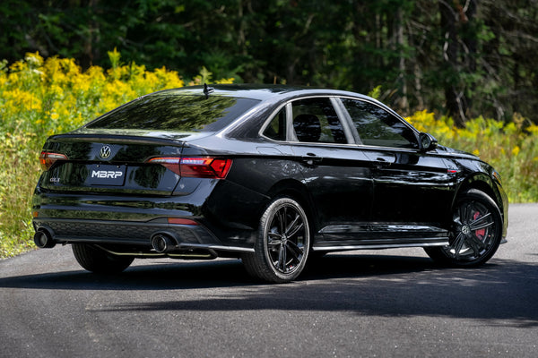 MBRP 2022 + VW Jetta GLI 2.0 TSI 3in Cat Back T304 SS 2.5in Dual Split Rear w/ Carbon Fiber Tips