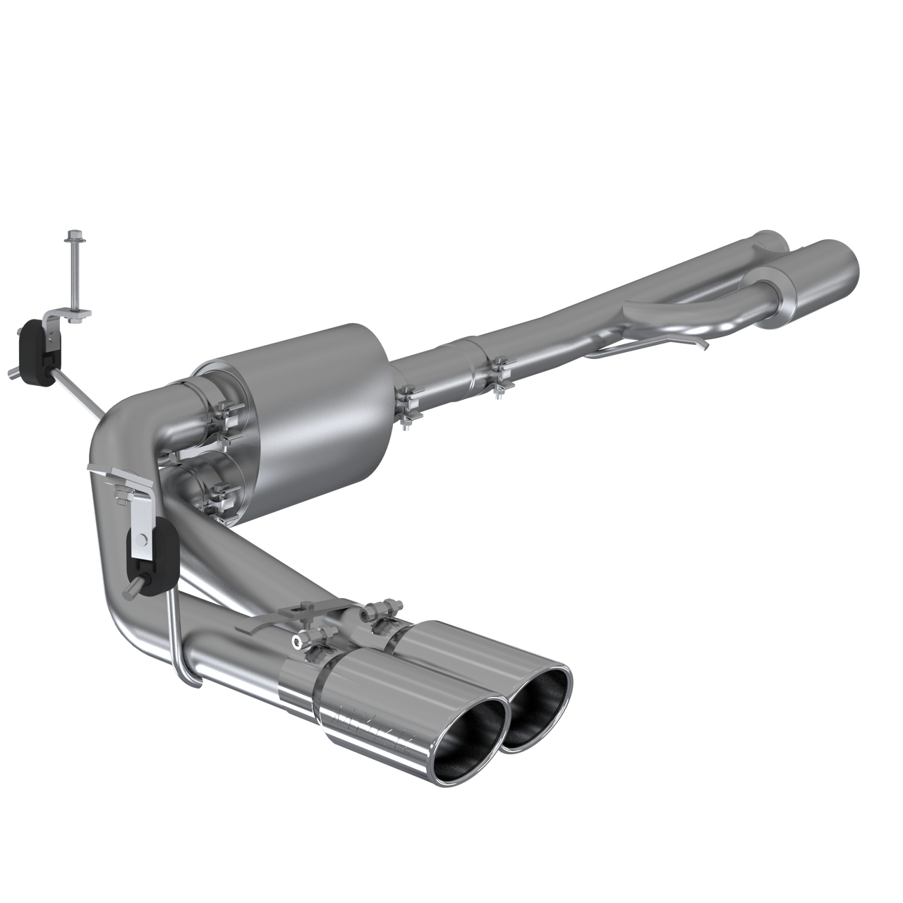 MBRP 3" Cat Back, Pre-Axle Dual Side Exit, AL Chevy/GMC 1500 Silverado/ Sierra 4.3L, 5.3L (excluding reg cab short box) 2019 - 2022