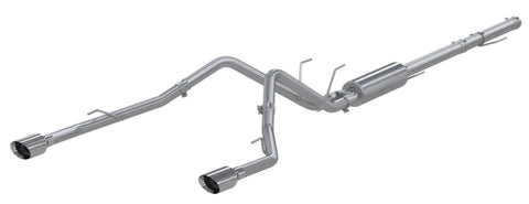 MBRP 2.5" Cat Back, Dual Split Rear, AL (through stock bumper), 2009-2022 Dodge Ram 1500 5.7L Hemi