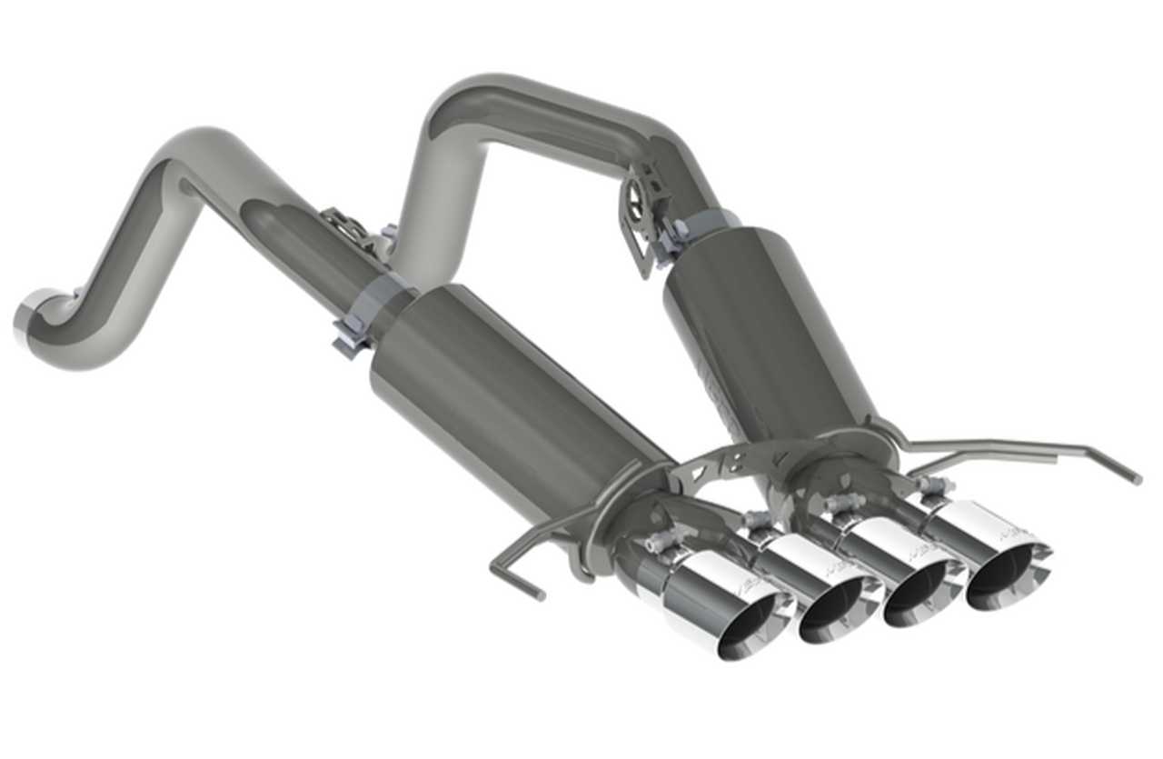 MBRP 3" Dual Muffler Axle Back, with Quad 4" Dual Wall Tips, T304, Chevy Corvette 2014 - 2019 - GUMOTORSPORT