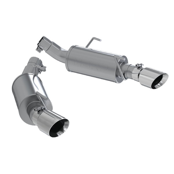 MBRP 2.5" Dual Mufflers Axle Back, Split Rear, T304, Ford Mustang GT 4.6L 2005 - 2010, GT500 2007 - 2010 - GUMOTORSPORT