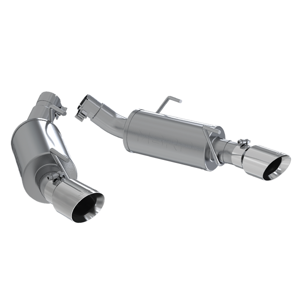 MBRP 2.5" Dual Mufflers Axle Back, Split Rear, AL, Ford Mustang GT 4.6L 2005 - 2010, GT500 2007 - 2010 - GUMOTORSPORT