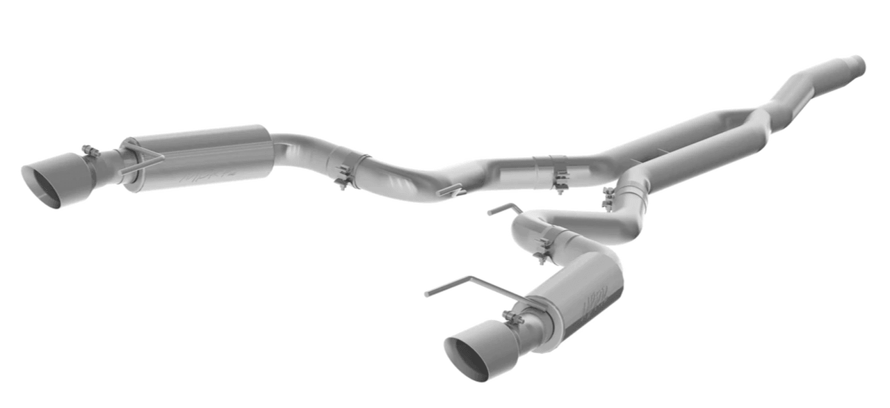 MBRP 2015 - 2022 Ford Mustang EcoBoost 2.3L Alum 3in Cat Back Dual Split Rear Exit (Race Version) - GUMOTORSPORT