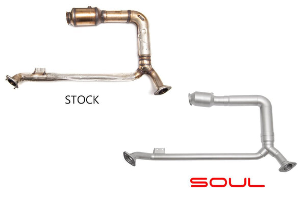 SOUL 17+ Porsche 718 Cayman / Boxster Sport Catalytic Converter Downpipe - GUMOTORSPORT