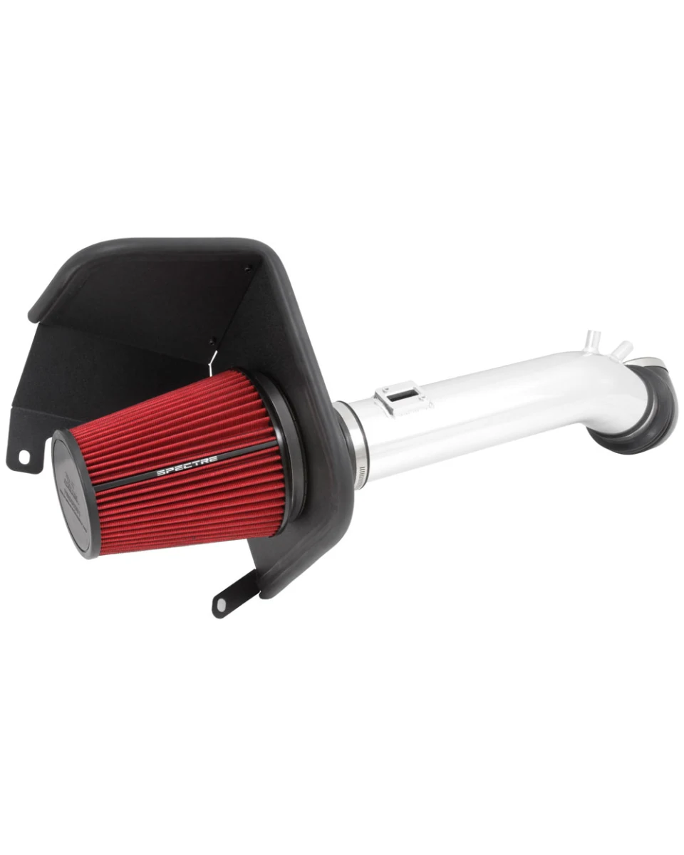 Spectre 2014 - 2019 GM Silverado/Sierra V8-5.3L F/I Air Intake Kit - Polished w/Red Filter