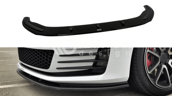 Maxton Gloss Black Front Splitter V1  - Volkswagen GTI 2015-2017 - GUMOTORSPORT