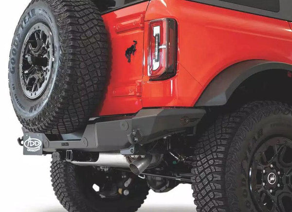 Addictive Desert Designs 2021+ Ford Bronco Rock Fighter Rear Bumper - Hammer Black - GUMOTORSPORT