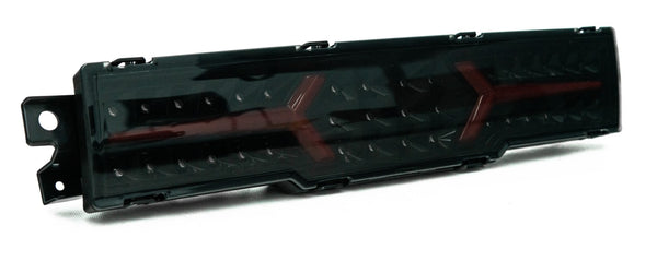 OLM V1 Rear Fog Light Smoke Lens / Black Base / Red Bar w/ OLM Plug and Play Harness - Subaru BRZ / Toyota GR86 2022+