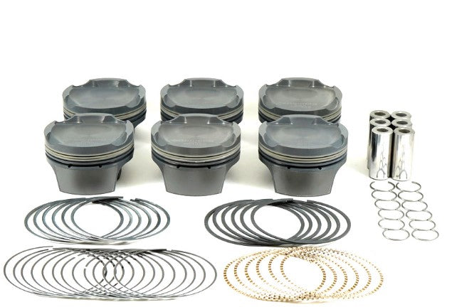 Mahle MS Piston Set S54 B32 3.2L 87.5mm Bore 91mm Stroke 139mm Rod 21mm Pin-13.1cc 11.6 CR Set of 6