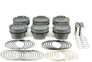 Mahle MS Piston Set S54 B32 3.2L 87.5mm Bore 91mm Stroke 139mm Rod 21mm Pin-13.1cc 11.6 CR Set of 6