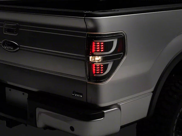 Raxiom 2009 - 2014 Ford F-150 Styleside G2 LED Tail Lights -Black Housing (Clear Lens)