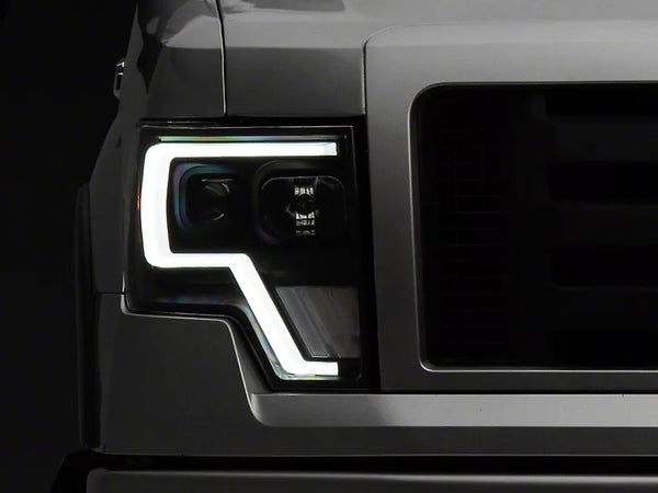Raxiom 2009 - 2014 Ford F-150 G4 Projector Headlights- Black Housing (Clear Lens)