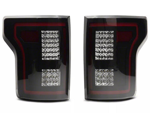 Raxiom 2015 - 2017 Ford F-150 w/Non-BLIS LED Tail Lights Sequential Turn Signals- Blk Hsng (Smoked Lens)