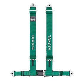 Takata Drift III 4-Point Harness Green Snap-On - Universal - GUMOTORSPORT