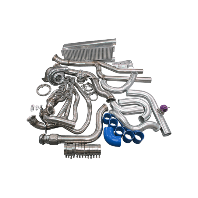 CX Racing Turbo Kit (Header + Intercooler ) FOR 79-93 Mustang 5.0 T70 T4 - GUMOTORSPORT