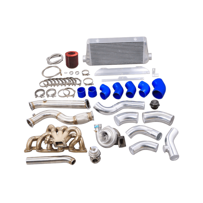 CX Racing Single Turbo Kit (intercooler + manifold + piping) FOR 89-94 Nissan Skyline R32 GT-R RB26DETT - GUMOTORSPORT