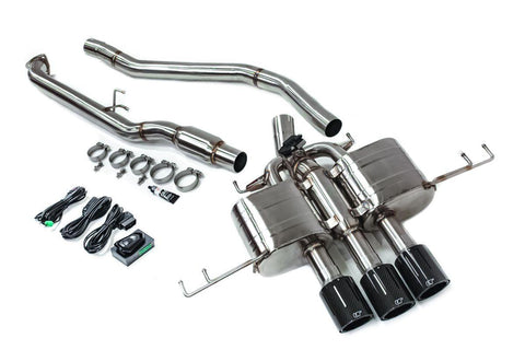 VR Performance Honda Civic Type R Stainless Valvetronic Exhaust System with Carbon Tips - GUMOTORSPORT