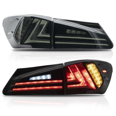 VLAND Full LED Tail Lights For Lexus IS250 & IS350 2006-2013 IS F 2008-2014 Red Clear / Smoked LED Rear Lamps - GUMOTORSPORT