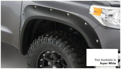 Bushwacker 16-18 Toyota Tundra Fleetside Pocket Style Flares 4pc 66.7/78.7/97.6in Bed - Super White - GUMOTORSPORT