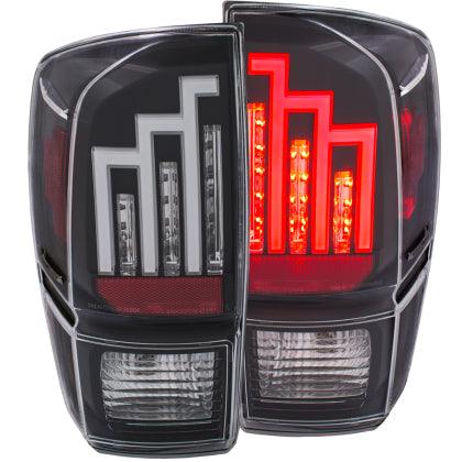 ANZO 2016 - 2022 Toyota Tacoma LED Taillights Black - GUMOTORSPORT