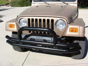 Rampage 1976-1983 Jeep CJ5 Double Tube Bumper Front - Black - GUMOTORSPORT